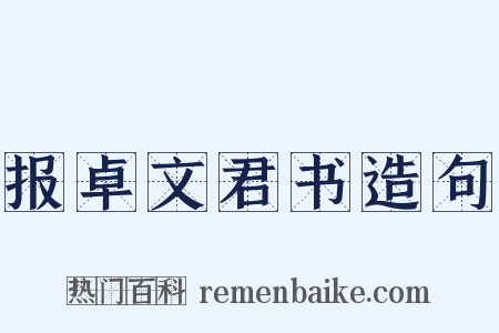 报卓文君书造句是什么意思的图片